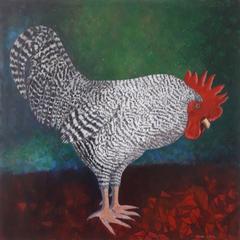 Brewster The Rooster - Acrylic - Janetta Bruce Brewster The Rooster - Acrylic - Janetta Bruce
